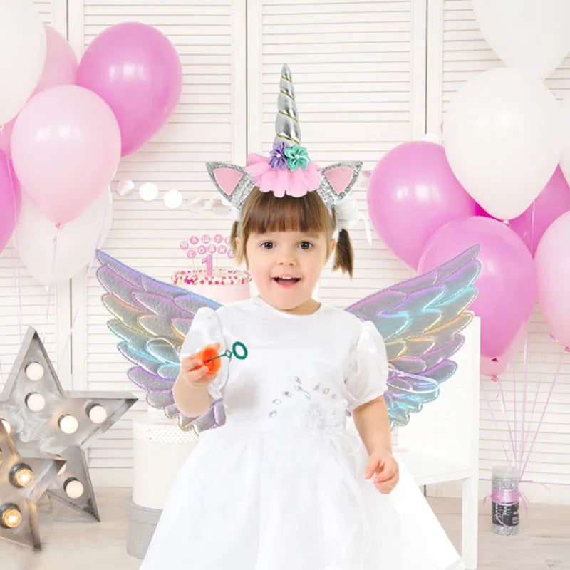 Unicorn Headband Fairy Angel Wings Set