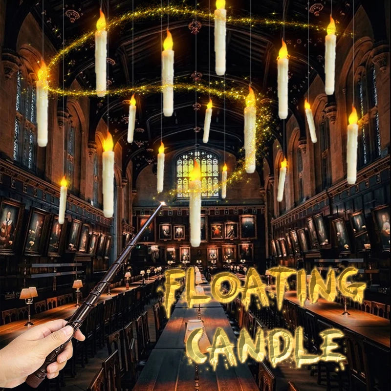 Floating LED Candles with Magic Wand Remote